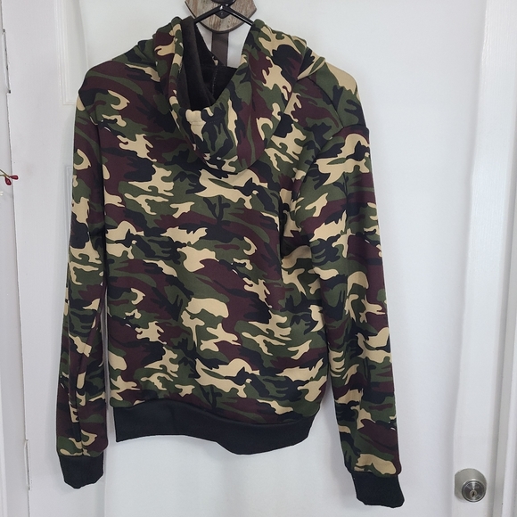 KingSize Men's Long Sleeve Camouflage Hoodie, Size: Large Color: Woodland - Picture 10 of 12